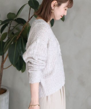 AMERICAN HOLIC テープヤーンカーディガン Light Gray