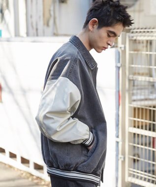 WEGO デニムスタジャン デニムブラックソノタ