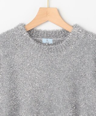 組曲 ラメシャギーニット シルバー系