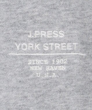 J.PRESS YORK STREET 【UNISEX】ロゴ刺繍フーディ ライトグレー系