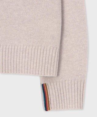 Paul Smith インターシャ ストライプ ニット ライトベージュ