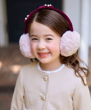 ANY KIDS パール×リボンイヤーマフ