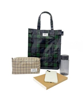 ROOTOTE 3605【ラミネート加工 A4収納】EU.アーキャトル.ラミネート-T 01：チェック・グリーン