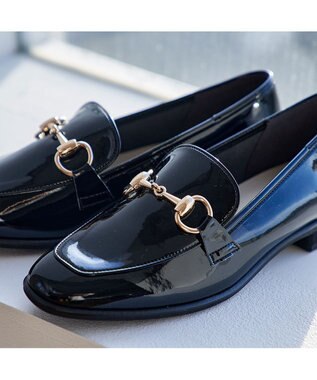 MODE ET JACOMO <carino>ビットローファー ブラックエナメル