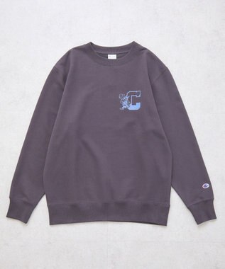 earth music&ecology チャンピオン　ｅｍａｅプリント裏毛プルオーバー Charcoal Gray