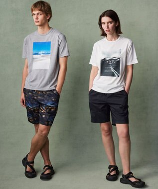 JOSEPH ABBOUD MOUNTAIN 【吸水速乾/消臭性】デオドライ天竺 フォトプリント Ｔシャツ ホワイト系6