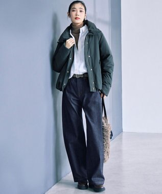 23区 【滝沢眞規子さん着用/VERY掲載/洗える】23区DENIM ストレッチ ワイドパンツ ネイビー系