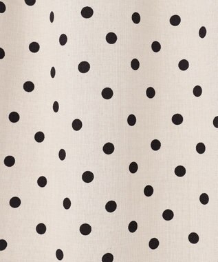 ANY 【洗濯機可能/ウエストゴム/ポケット付】リネンライク ドット柄パンツ ベージュベース