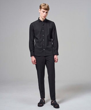 JOSEPH HOMME 新色追加【セットアップ対応】トリコサッカーストレッチ  ドロスト付テーパードパンツ / PEGG CONVERTIBLE ブラック系