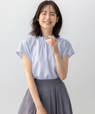 組曲 カールマイヤーハイネック ブラウス サックスブルー系1