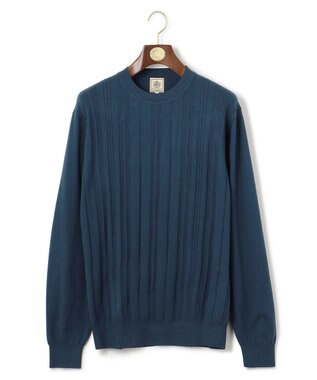 J.PRESS MEN 【FLEX YARN】ケーブルニット ブルー系