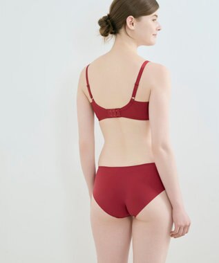 une nana cool さあわたし シンプル 脇高ブラジャー レッド