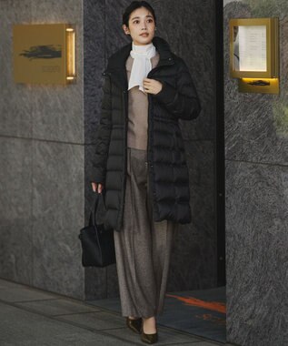 23区 ラメミックスツイード タック ワイド パンツ モノトーン系