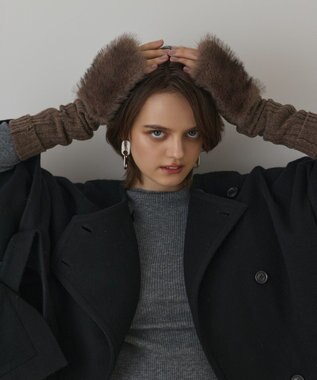 GRACE CONTINENTAL ファーグローブ ブラウン