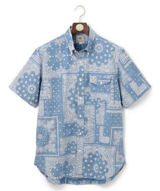 J.PRESS MEN ペイズリーバンダナプリント シャツ ダルブルー系5
