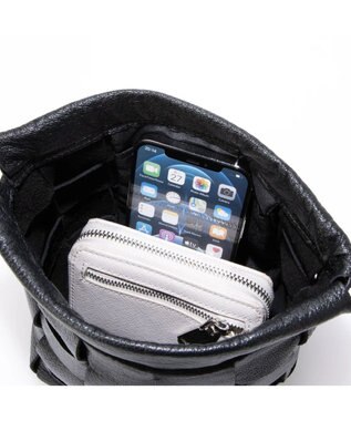 UNBILLION perche サスティナブルメッシュドロストショルダーバッグS ブラック