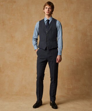 JOSEPH ABBOUD  【日本製】トーナルレジメンタル ネクタイ ネイビー系1