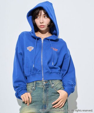 WEGO 別注NBAショートWZIPパーカー ブルー