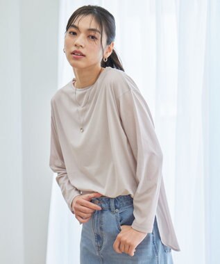  シア―ラウンドネックTシャツ