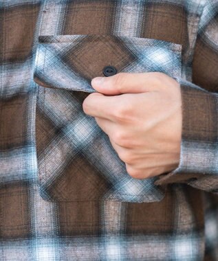 WEGO 【2025年秋冬新作/SMLサイズ展開/ユニセックス着用ITEM】オンブレチェックネルシャツ（LS） 柄3