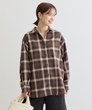 Green Parks ネルチェックシャツ Brown