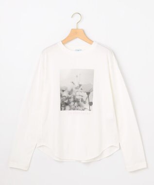 組曲 L 【加藤ローサさん着用】プリントロング Tシャツ フォトホワイト系9