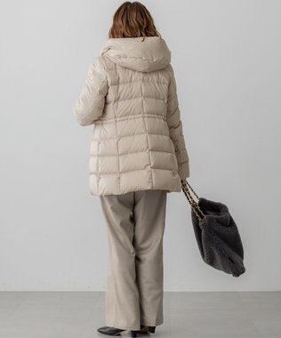 23区 L 【洗える】ハイカウントフラノ ドロスト ワイド パンツ ベージュ系