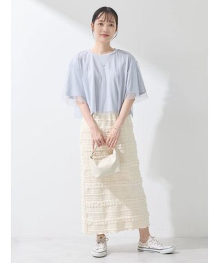 earth music&ecology チュールドッキングＴＥＥ Grayish Blue