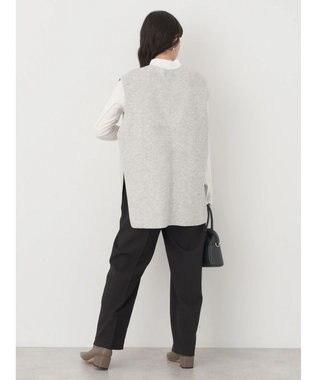 earth music&ecology ＳＥＴ２点圧縮風ポンチベスト＋リブタートル Light Gray