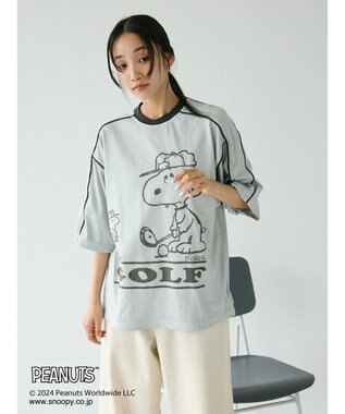 CRAFT STANDARD BOUTIQUE 【ユニセックス】PEANUTS/スヌーピー ゲームシャツTEE Light Gray