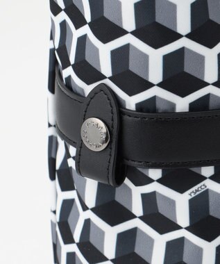 Y'SACCS キュービックモノグラム　2WAYトート　Mサイズ ブラック