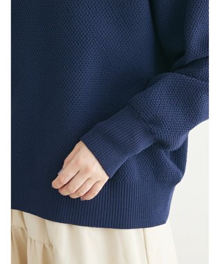 Green Parks ２ｗａｙ　パール釦ニットプルオーバー Dark Navy