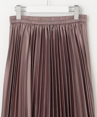 Feroux サテン プリーツスカート グレー系