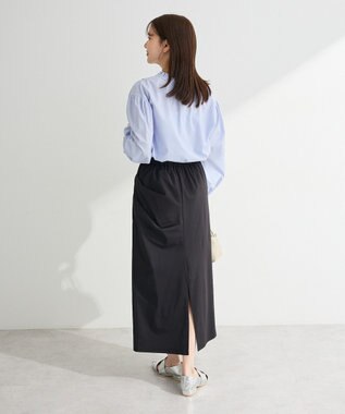 Green Parks ドレープタイトスカート Black