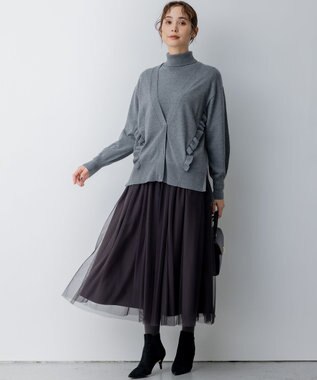 組曲 ルーズフィットタートル ニット グレー系