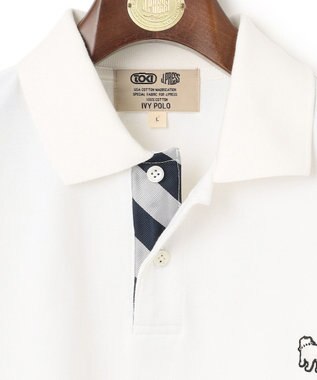 J.PRESS MEN 【大人気 / 10色展開】バックブル カノコレジメン ポロシャツ ホワイト系