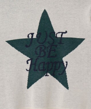 WEGO WZIPスターモチーフニット オフホワイト