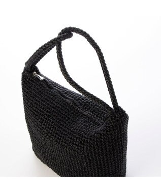 UNBILLION カシュカシュ cachecache / 2wayハンドルメタリックコード編みトートバッグ ブラック