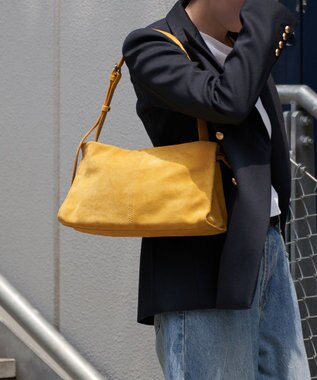 russet 【2025AW新作】スエード横長ショルダーバッグ(CE-1578) Yellow