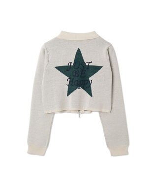 WEGO WZIPスターモチーフニット オフホワイト