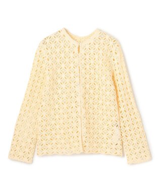 UNFILO L 【前後着用可能】ラッセルレース 2WAYプルオーバー イエロー