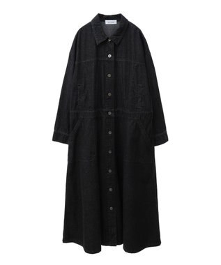 Green Parks ■ＥＳＣＡＲ　デニムロングジャケットワンピース Black