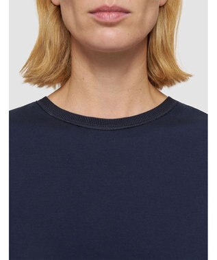 JOSEPH 【洗える】ポプリンジャージー　キャップスリーブティーシャツ Navy
