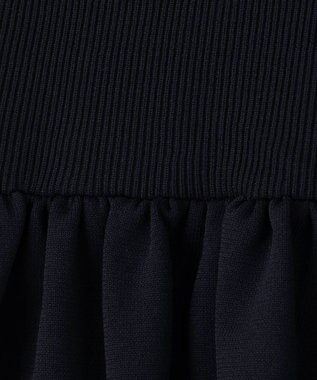 #Newans 【セレモニーにも】バルーンフレアニットスカート ネイビー