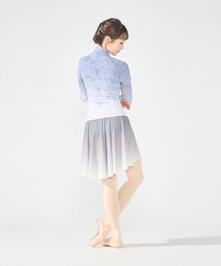 Chacott グラデーションローハイネックトップ ターコイズブルー