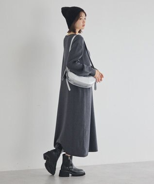 earth music&ecology ソウバリヘンリーニットワンピース Charcoal Gray