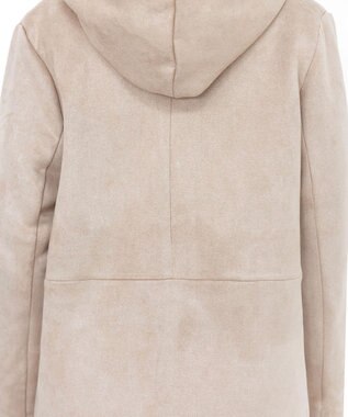 Tiaclasse スエードボンディグフード付きコート ベージュ