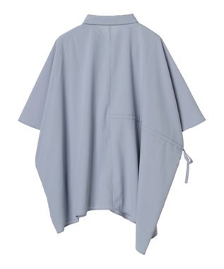 earth music&ecology アシメギャザーシャツ Sax