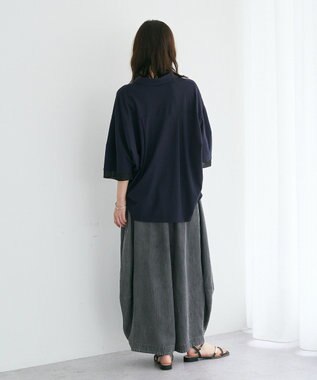 YECCA VECCA デニムコクーンドレープパンツ Black