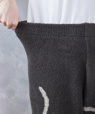 Tiaclasse ふわもちニュアンス配色ニットパンツ チャコールグレー
